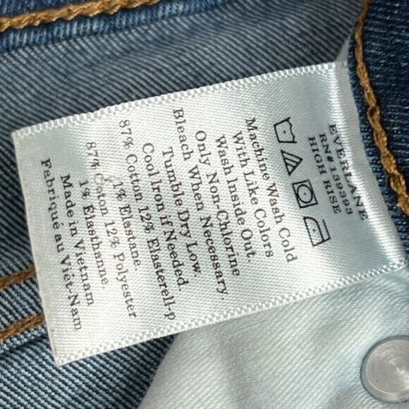 Everlane Medium Wash High Rise‎ Skinny Denim Jeans Size 27 - Picture 7 of 7